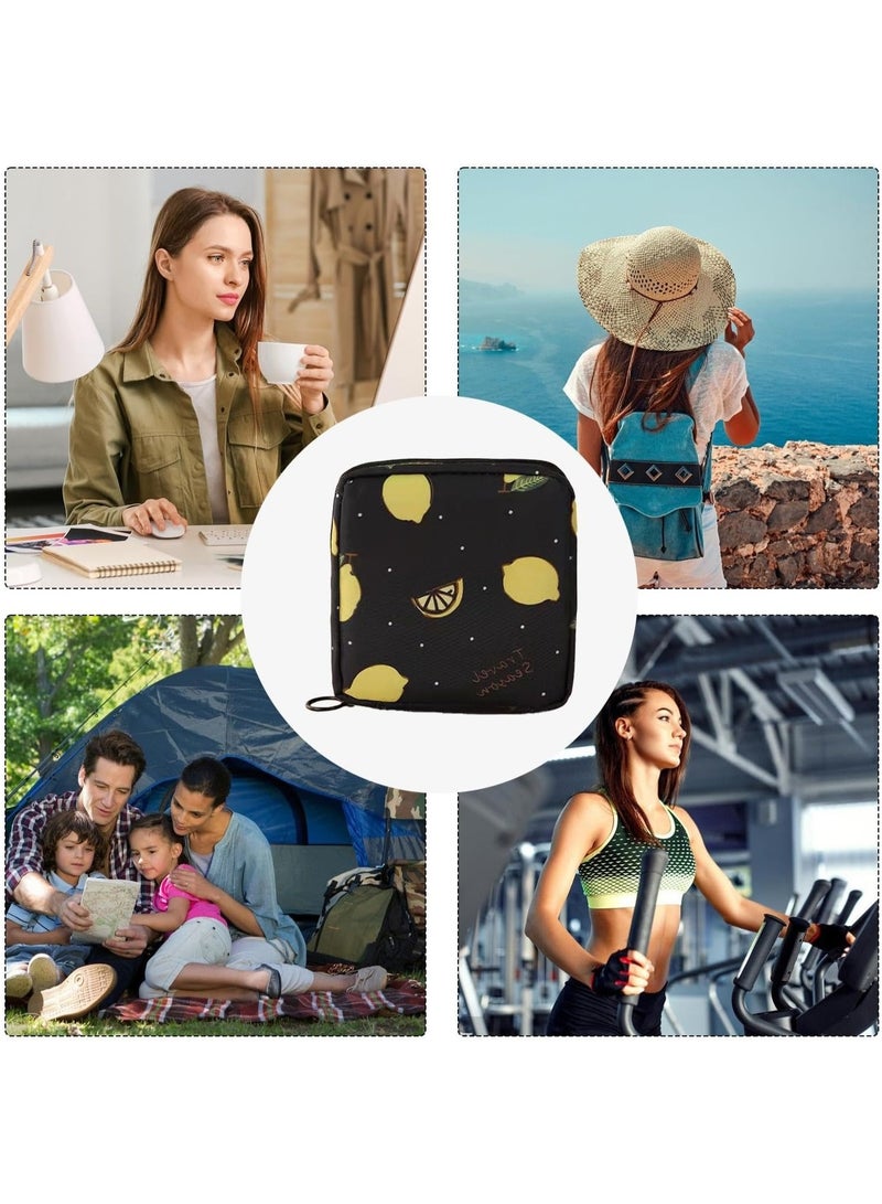 شنطة تخزين الفوط الصحية المحمولة للنساء والفتيات المراهقات – حقيبة بسحاب لحمل الفوط الصحية، مجموعة أول فترة، حقيبة متعددة الاستخدام للفوط الصحية، السفر، المدرسة، المكتب، الإكسسوارات، المكياج والمفاتيح – صغيرة، قابلة لإعادة الاستخدام، وخفيفة الوزن - Image 2